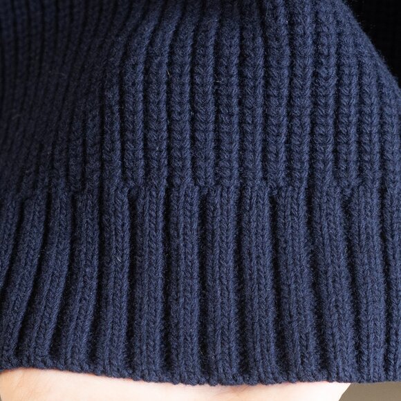 Sid Mashburn Sweater Cardigan Shawl Collar Geelong Wool Navy Blue Academia - Picture 7 of 12